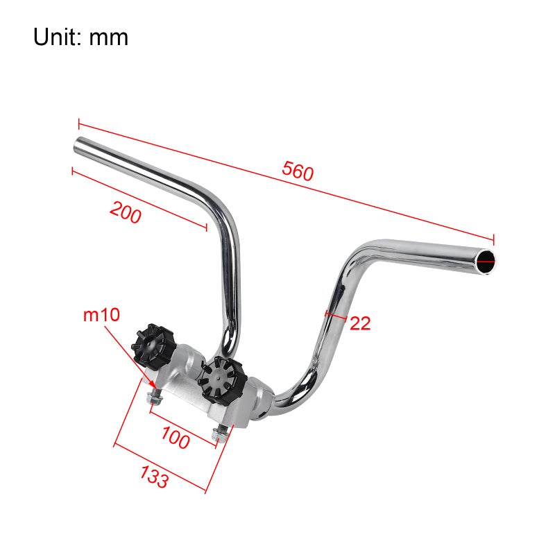 FLYPIG New Motorcycle Handlebar Splitter Handle Bar fit for Honda Z50 Z50 STYLE Z50J MONKEY REPLICA DAX/CT70 Z50R G50F GOLF50 MONKEY BIKE PARTS - Image 2